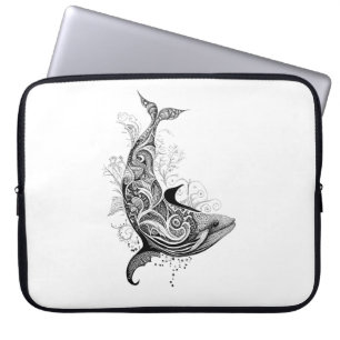 Funda Para Portátil Naturaleza animal salvaje ballena Ilustracion arte