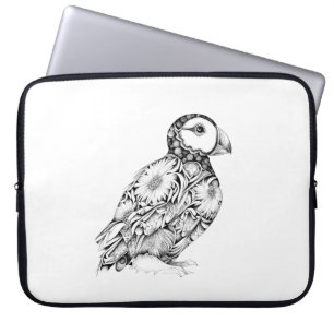 Funda Para Portátil Naturaleza animal salvaje de Puffin Tatuaje de art