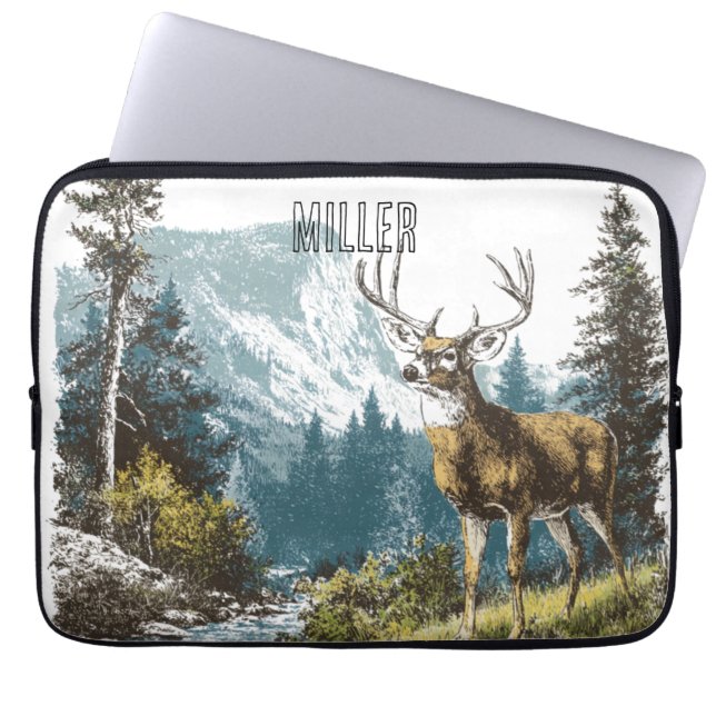 Funda Para Portátil Naturaleza de ciervos  (Frente)