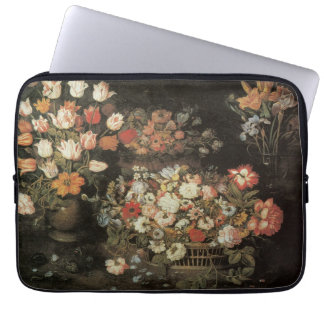 Funda Para Portátil Naturaleza Muerta Flores, Barroco Floral Vintage