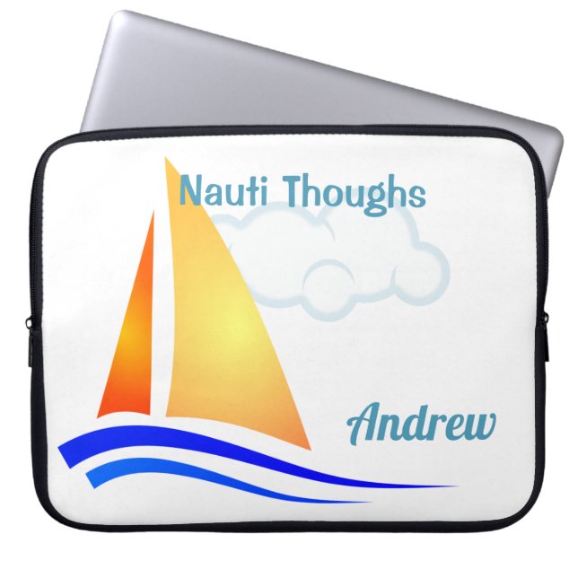 Funda Para Portátil Nauti Thoughts Nautical (Frente)