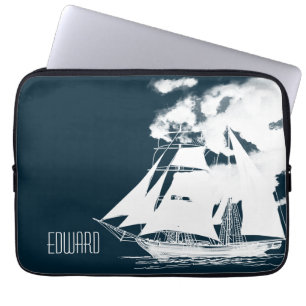 Funda Para Portátil Náutica de naves y nubes
