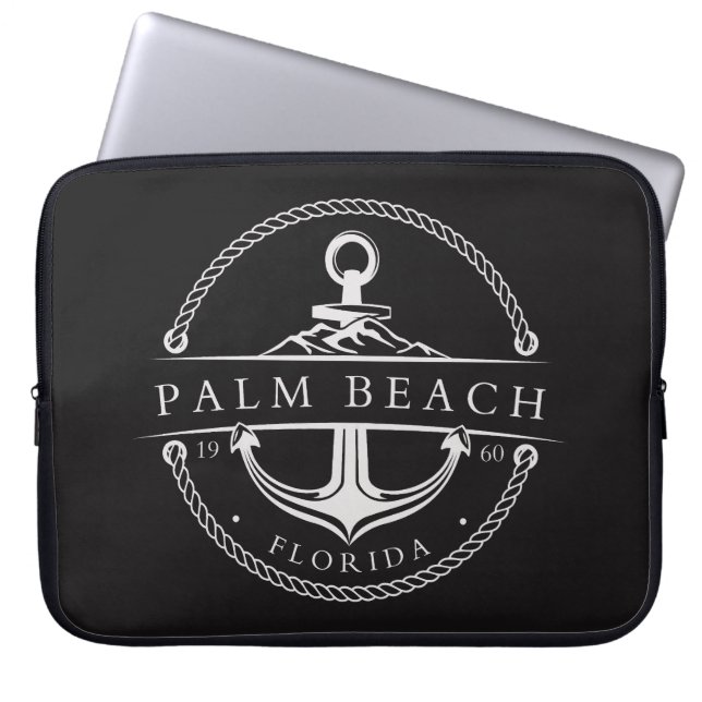 Funda Para Portátil Nautical Anchor Palm Beach Florida 1960 (Frente)