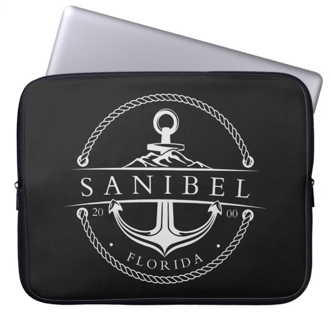 Funda Para Portátil Nautical Anchor Sanibel Florida 2000 (Frente)