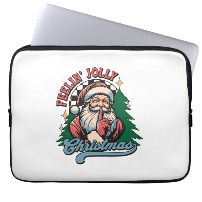 Funda Para Portátil Navidad alegre Santa (Frente)