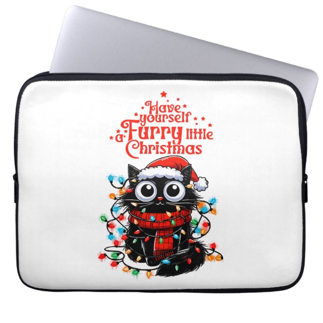 Funda Para Portátil Navidad Pequeña Peluda (Frente)