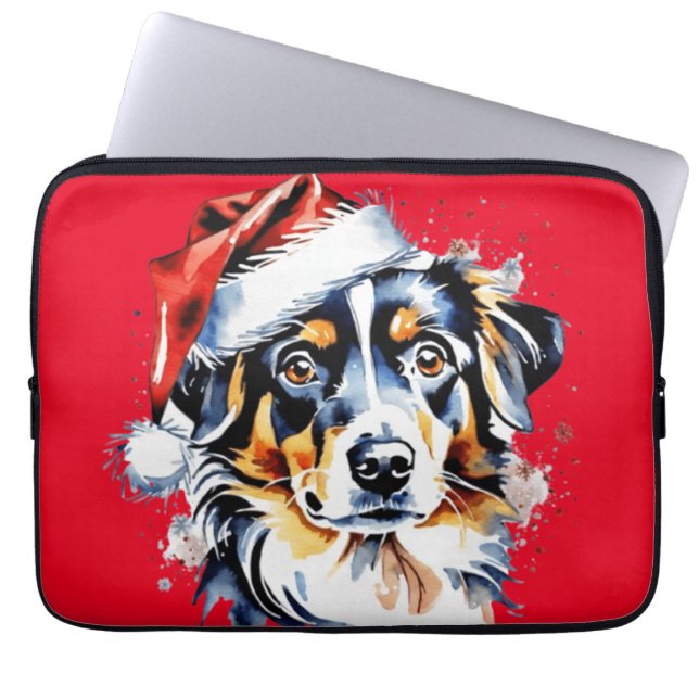 Funda Para Portátil Navidades adorables cachorros (Frente)