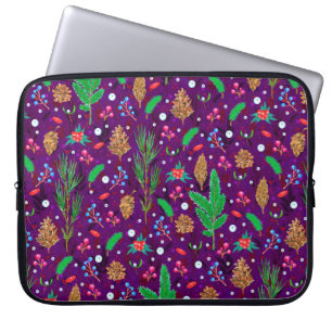 Funda Para Portátil Navidades con conos de pino, fir br