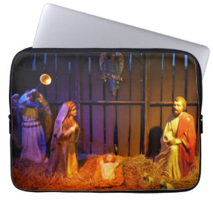 Funda Para Portátil Navidades de la escena de la natividad se exhiben 