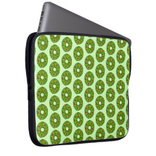 Funda Para Portátil Navidades de la guirnalda verde Holly impresión na