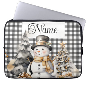 Funda Para Portátil Navidades de nombres personalizados snowman