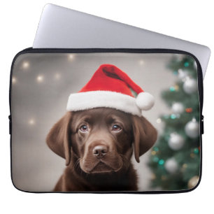 Funda Para Portátil Navidades del chocolate Labrador