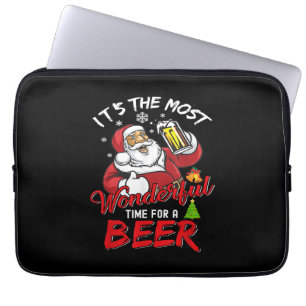 Funda Para Portátil Navidades divertidos Santa Claus Beer Beer Wonderf
