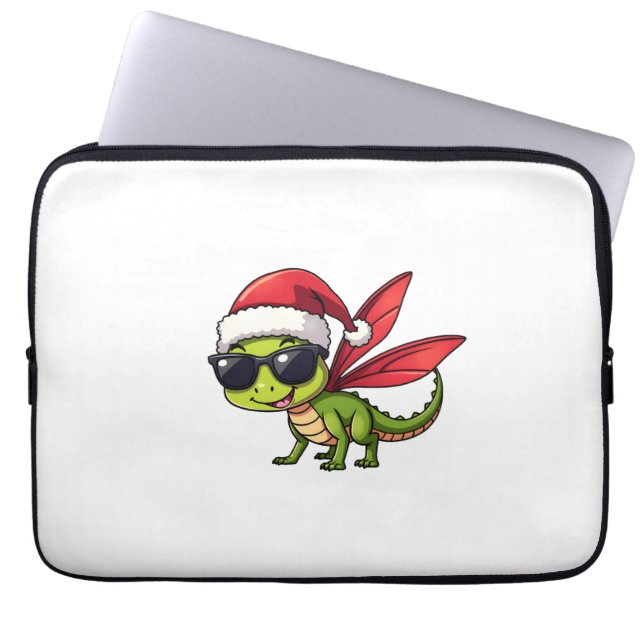 Funda Para Portátil Navidades Dragonfly Santa Hat Divertidos niños de  (Frente)