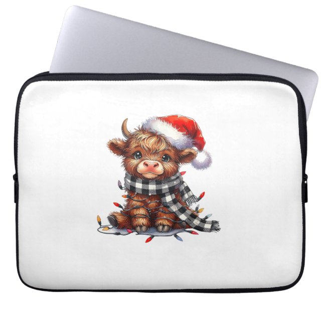 Funda Para Portátil Navidades educados iluminan a Navidades divertidos (Frente)