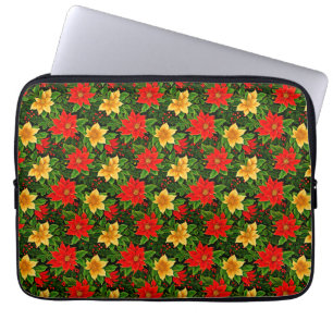 Funda Para Portátil Navidades Flores Patrón sin problemas-69956