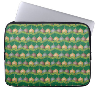 Funda Para Portátil Navidades garland y ornamentos patrón de vacacione