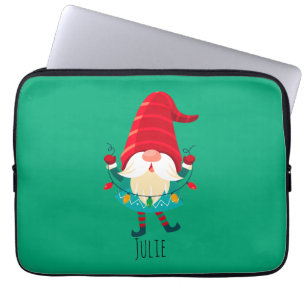 Funda Para Portátil Navidades Gnome portando Navidades Luces