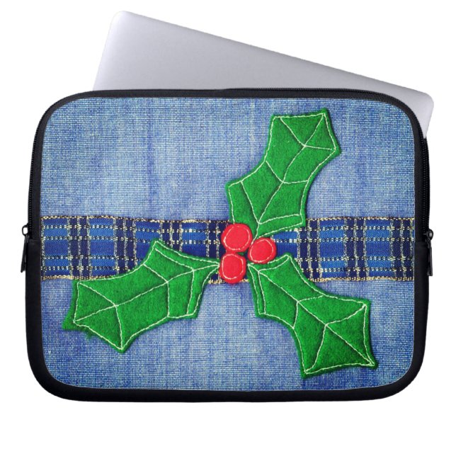 Funda Para Portátil Navidades Holly (Frente)