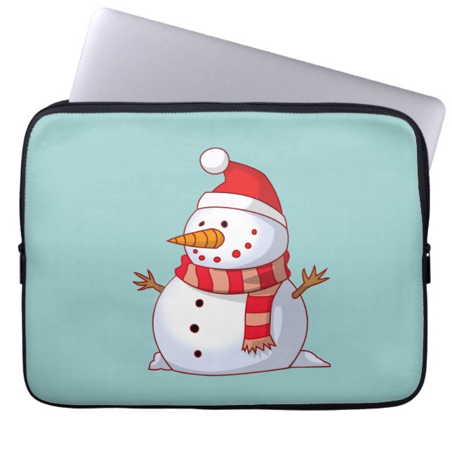 Funda Para Portátil Navidades inteligentes Snowman (Frente)