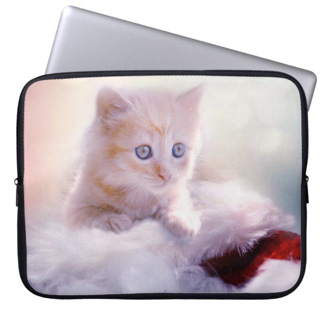 Funda Para Portátil Navidades Kitten (Frente)