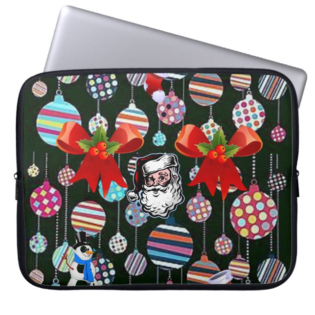Funda Para Portátil Navidades Neoprene Portátil Sleeve de 15 pulgadas, (Frente)