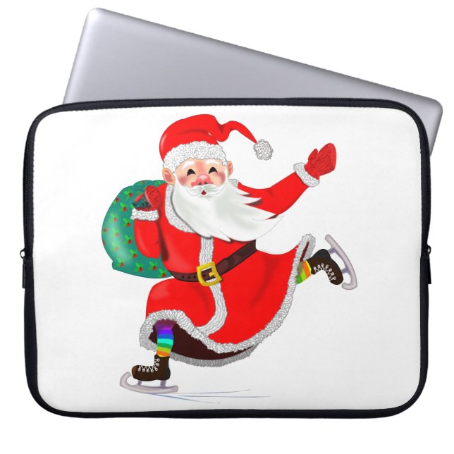 Funda Para Portátil Navidades Regalo Portátil Sleeve Santa Claus (Frente)