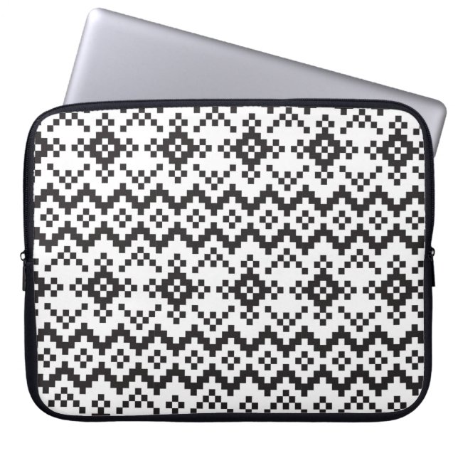 Funda Para Portátil Navidades Snowflakes Fair Isle Seamless Patternart (Frente)