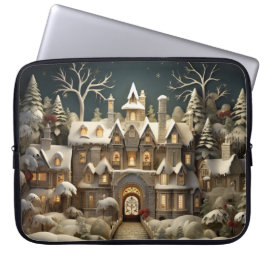 Funda Para Portátil Navidades Snowy Manor Storybook Wonderland