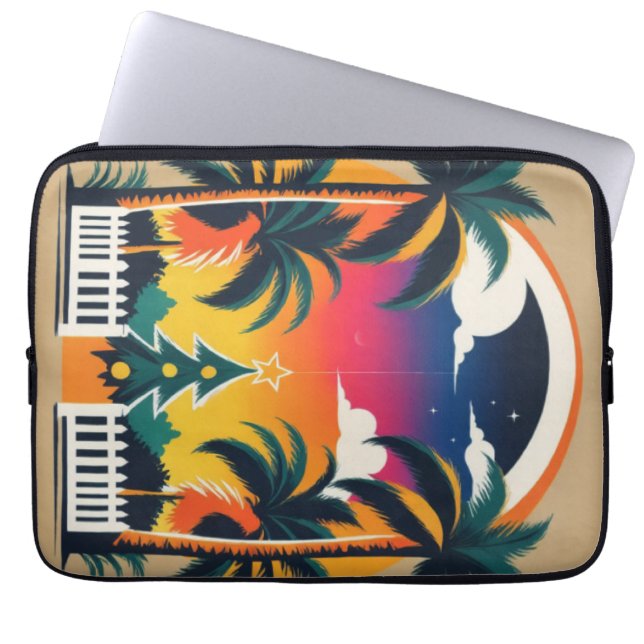 Funda Para Portátil Navidades tropicales (Frente)