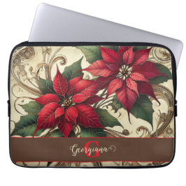 Funda Para Portátil Navidades tropicales vibrantes personalizados Poin