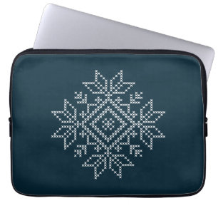 Funda Para Portátil Navidades vacaciones temporada arte de copos de ni