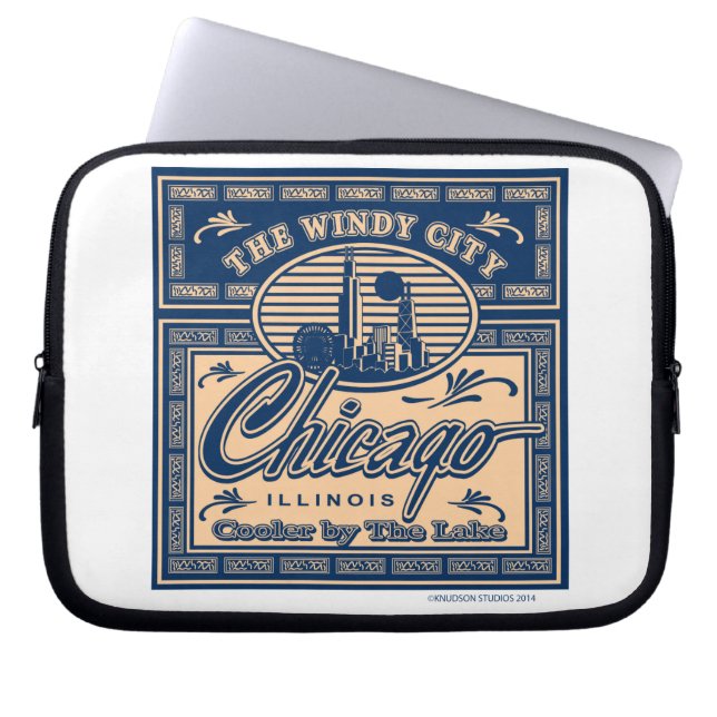 Funda Para Portátil Navy Pier Chicago (Frente)