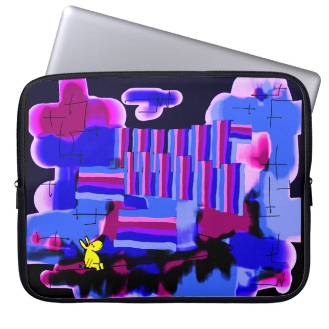 Funda Para Portátil neblina púrpura abstracta (Frente)