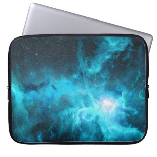 Funda Para Portátil Nebulosa de origen, luz azul, astronomía.