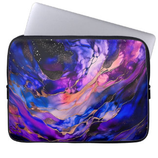 Funda Para Portátil Nebulosa del espacio púrpura en tinta de alcohol