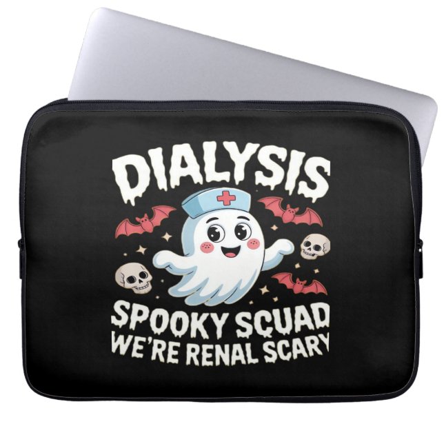 Funda Para Portátil Nefrología de Halloween Renal Squad de Diálisis N (Frente)