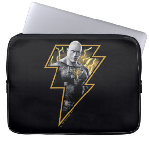 Funda Para Portátil Negro Adam Gray y Gold Lightning Graphic