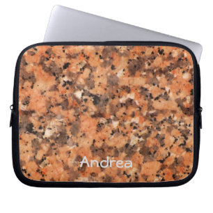 Funda Para Portátil Negro animado manchado del naranja del modelo de