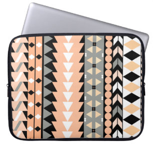 Funda Para Portátil Negro del Azteca del melocotón