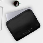 Funda Para Portátil Negro moderno<br><div class="desc">Este es un portátil moderno y minimalista de manga negra y gris. Se adaptará a cualquier persona,  incluidos los profesionales de negocios,  que busque un diseño clásico,  elegante y elegante. Personalizar esto con tus propios detalles. Por favor,  contacte con el diseñador para cualquier modificación de este diseño en particular.</div>