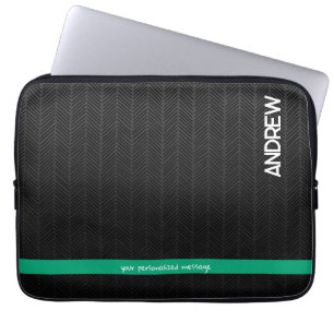 Funda Para Portátil Negro moderno personalizado