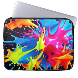 Funda Para Portátil Neón brillante estalla en arte abstracto