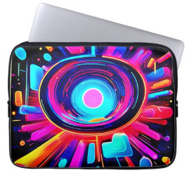 Funda Para Portátil Neon Burst: energía abstracta