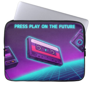 Funda Para Portátil Neon Cassette Art