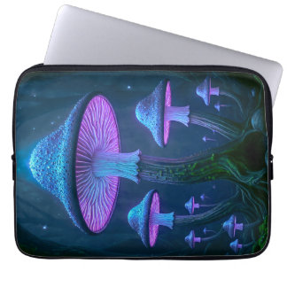 Funda Para Portátil Neón Deco Bioluminoso Ciberpunk de la Naturaleza