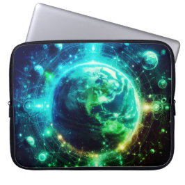 Funda Para Portátil Neon Earth and Her Siblings on 15" Electronics Bag