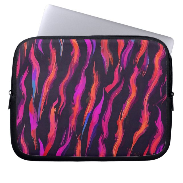 Funda Para Portátil Neon Fire Flame (Frente)