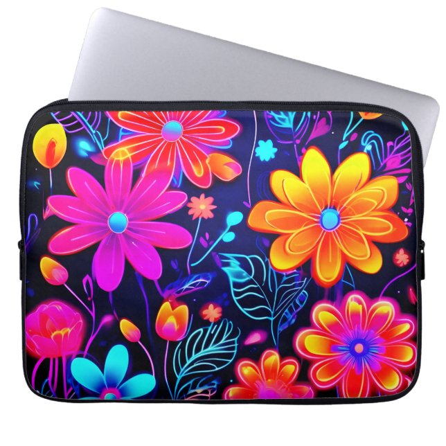 Funda Para Portátil Neon Floral Fantasy (Frente)