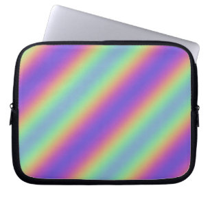 Funda Para Portátil Neon Glow Rainbow Stripe Electronics Bag